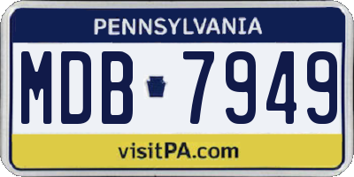 PA license plate MDB7949