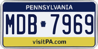 PA license plate MDB7969