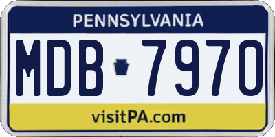 PA license plate MDB7970