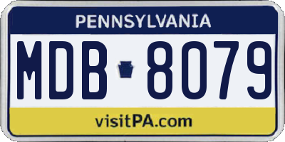 PA license plate MDB8079