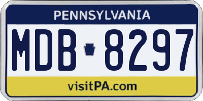 PA license plate MDB8297