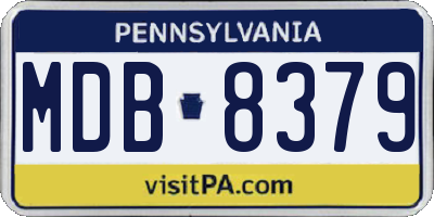 PA license plate MDB8379