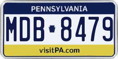 PA license plate MDB8479