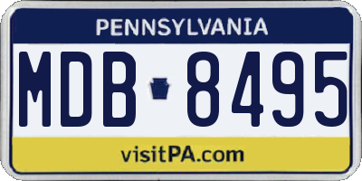 PA license plate MDB8495