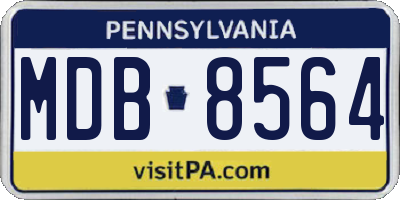 PA license plate MDB8564