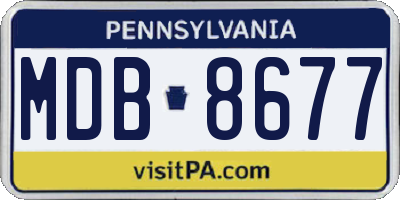 PA license plate MDB8677