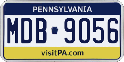 PA license plate MDB9056