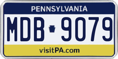 PA license plate MDB9079