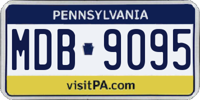 PA license plate MDB9095