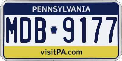 PA license plate MDB9177
