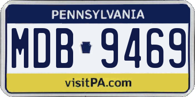 PA license plate MDB9469