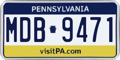 PA license plate MDB9471