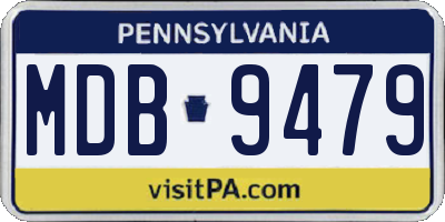 PA license plate MDB9479