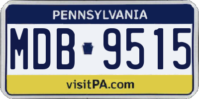 PA license plate MDB9515