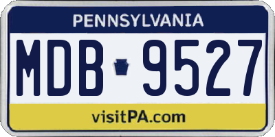 PA license plate MDB9527