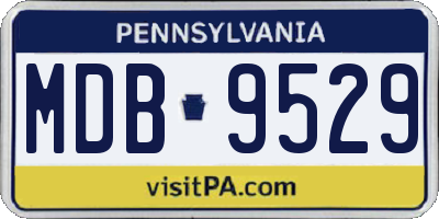 PA license plate MDB9529