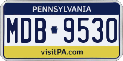 PA license plate MDB9530