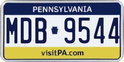 PA license plate MDB9544