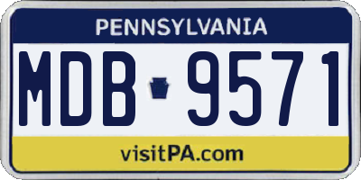 PA license plate MDB9571