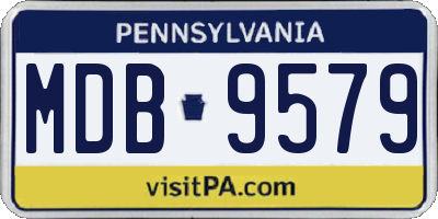 PA license plate MDB9579