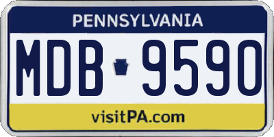 PA license plate MDB9590