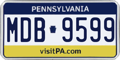 PA license plate MDB9599