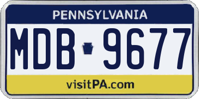PA license plate MDB9677