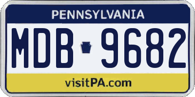 PA license plate MDB9682