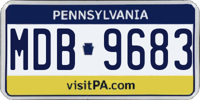 PA license plate MDB9683