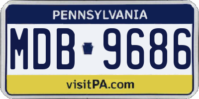 PA license plate MDB9686
