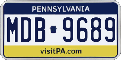 PA license plate MDB9689