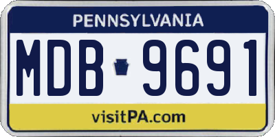 PA license plate MDB9691