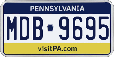 PA license plate MDB9695