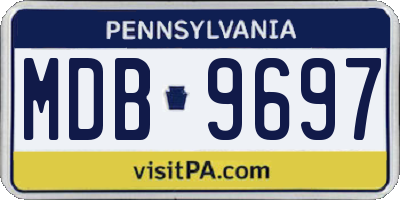 PA license plate MDB9697