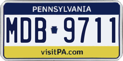 PA license plate MDB9711
