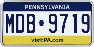 PA license plate MDB9719
