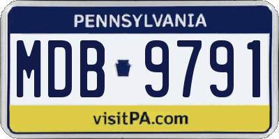PA license plate MDB9791