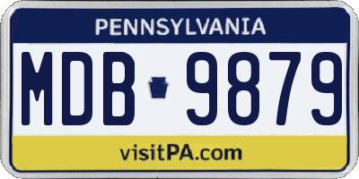 PA license plate MDB9879