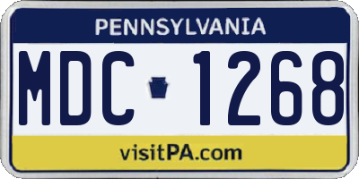 PA license plate MDC1268