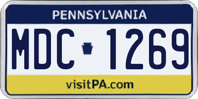 PA license plate MDC1269