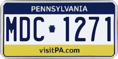 PA license plate MDC1271