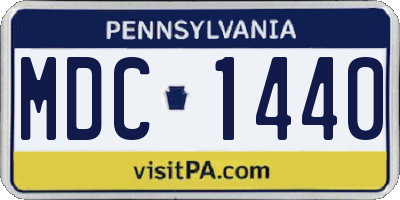 PA license plate MDC1440