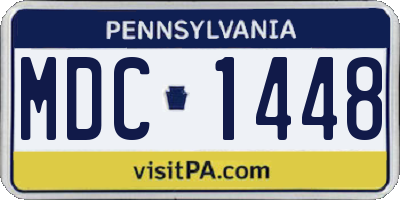 PA license plate MDC1448