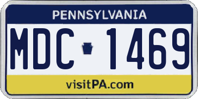 PA license plate MDC1469