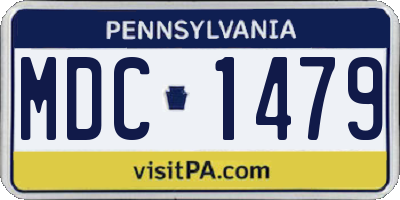 PA license plate MDC1479