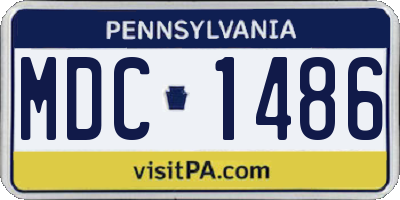 PA license plate MDC1486