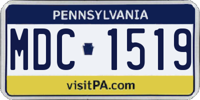 PA license plate MDC1519