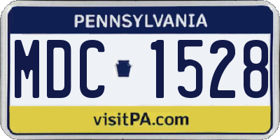 PA license plate MDC1528