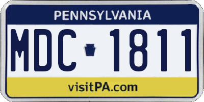 PA license plate MDC1811