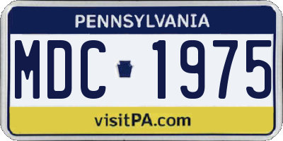 PA license plate MDC1975